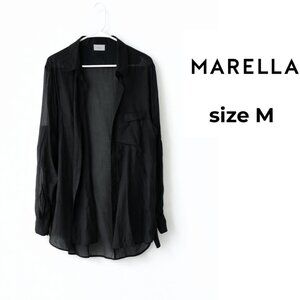 MARELLA Black Sheer Button Down Shirt